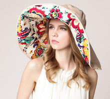 Load image into Gallery viewer, foldable flower colored summer hat