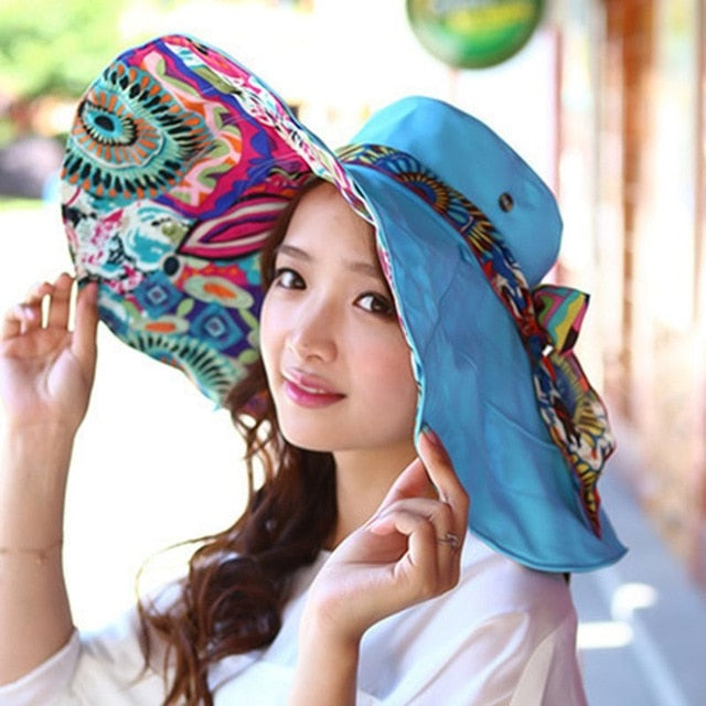 flower colored summer hat