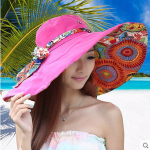 flower colored summer hat
