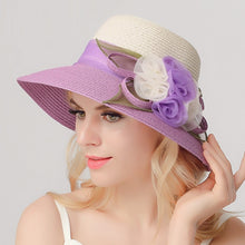 Load image into Gallery viewer, flower summer straw hat