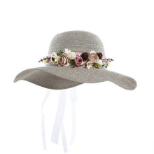 Load image into Gallery viewer, flower summer straw hat