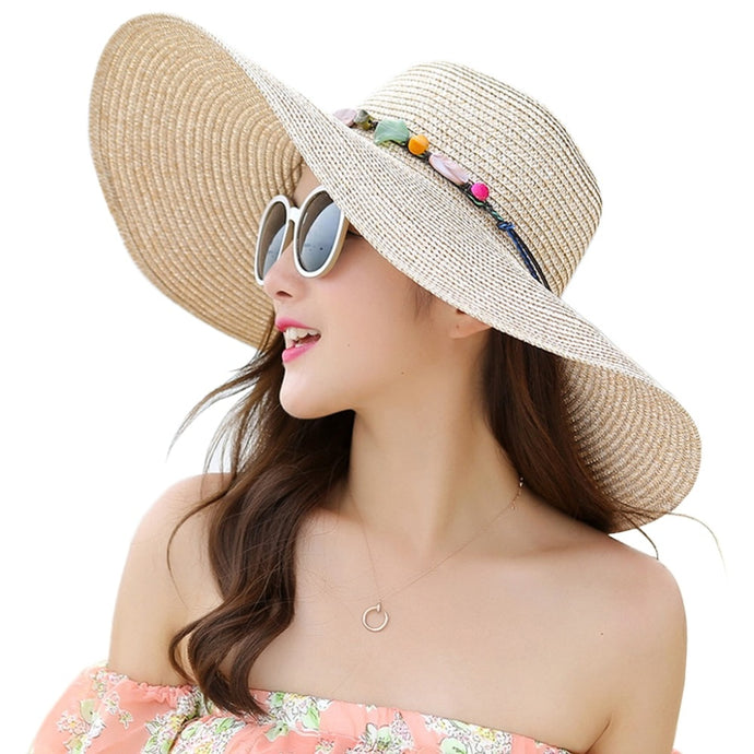 foldable summer straw hat