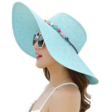 Load image into Gallery viewer, foldable summer straw hat