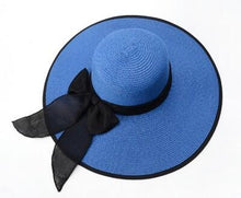 Load image into Gallery viewer, bow straw summer hat