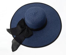 Load image into Gallery viewer, bow straw summer hat