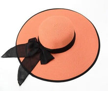 Load image into Gallery viewer, bow straw summer hat