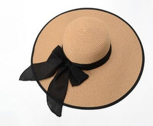 bow straw summer hat