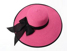 Load image into Gallery viewer, bow straw summer hat