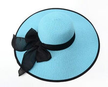 Load image into Gallery viewer, bow straw summer hat