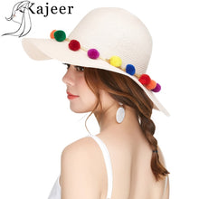 Load image into Gallery viewer, flower summer straw hat
