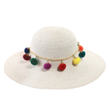 Load image into Gallery viewer, flower summer straw hat