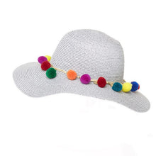 Load image into Gallery viewer, flower summer straw hat