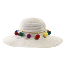 Load image into Gallery viewer, flower summer straw hat