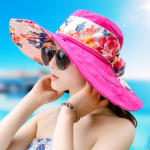 bow colored summer hat