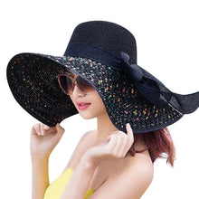 Load image into Gallery viewer, summer bow straw hat