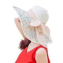 Load image into Gallery viewer, summer bow straw hat