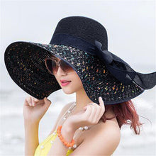 Load image into Gallery viewer, summer bow straw hat