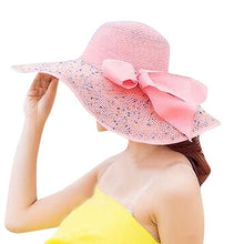 Load image into Gallery viewer, summer bow straw hat