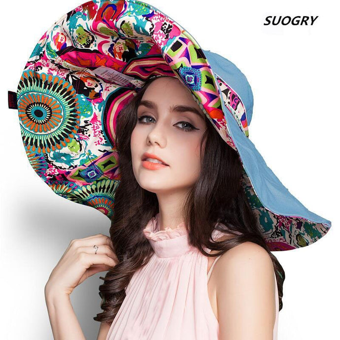 foldable flower colored hat