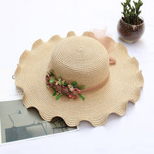 Load image into Gallery viewer, summer flowers straw hat