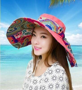 flower colored summer cap