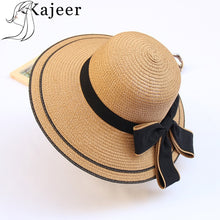 Load image into Gallery viewer, bow summer straw hat