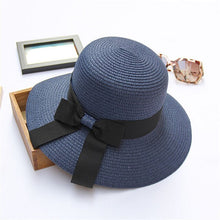 Load image into Gallery viewer, bow summer straw hat