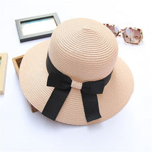 Load image into Gallery viewer, bow summer straw hat