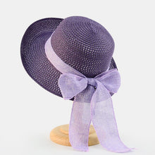 Load image into Gallery viewer, bow summer straw hat