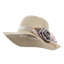 Load image into Gallery viewer, flower summer straw hat